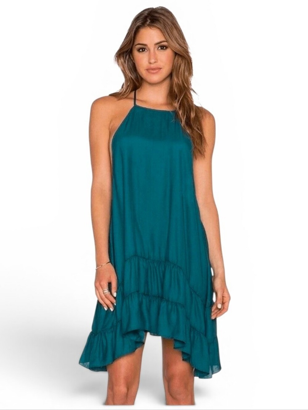 INTIMATELY BY FREE PEOPLE Teal Raven Slip Dress - Medium